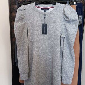 NWT Tommy Hilfiger Silver Metallic Knit Dress
